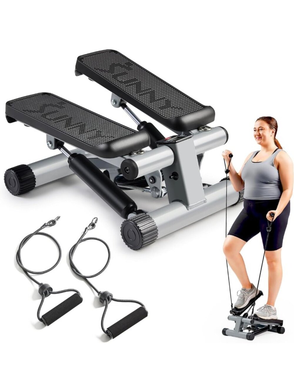 Mini Stepper for Home Exercise | Stair Step Workout Machine with Resistance